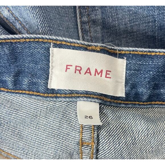 Frame Denim Heritage Le Piper Rips Crop Straight Jean 26 - Picture 7 of 9